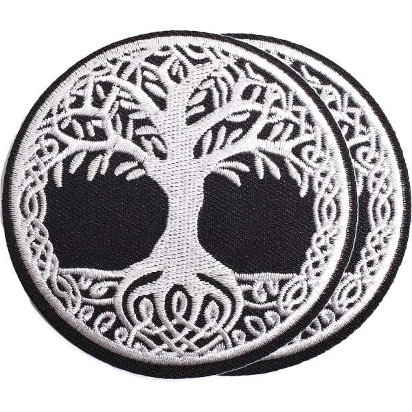 CDQ 2-pakning The Tree of Life Patch Broderet applikationsmærke Stryg på/sy på lapper gør det selv