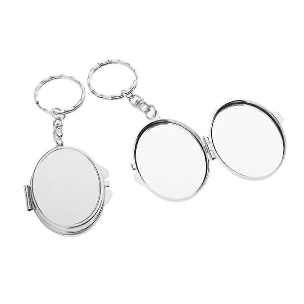7x2 Dele Bærbar, Foldbar, Ægformet, Kompakt Makeupspejl Nøgle GS_tfrf