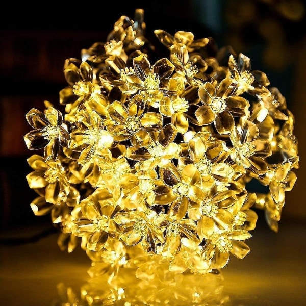 Utomhus Solar String Light 50 Led Cherry Blossom