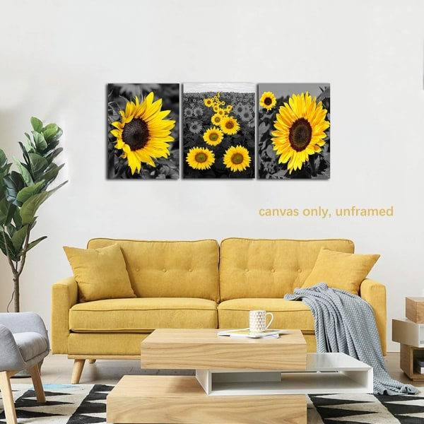 Auringonkukkakoriste Canvas-taulut - Golden Blossom Kukka Luonto Maisemakuva Rustiikkiset kodin sisustukset Kukkamaalaukset 12''x16'' Kehystämätön