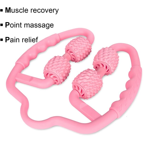 Muscle Roller Massage Stick med Håndtag Fyra Foam Balls Trigger