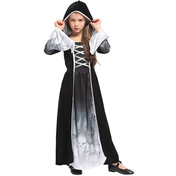 Halloween-tytön luuranko aavepuku_tfrf XL