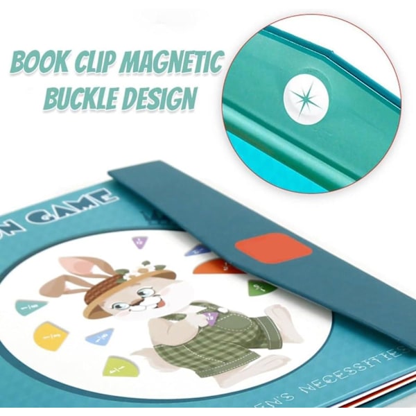 Magnetiska bråktal lärande matematik leksaker trä bråktalsbok set undervisningsmaterial aritmetik lärande pedagogiska leksaker -GLS