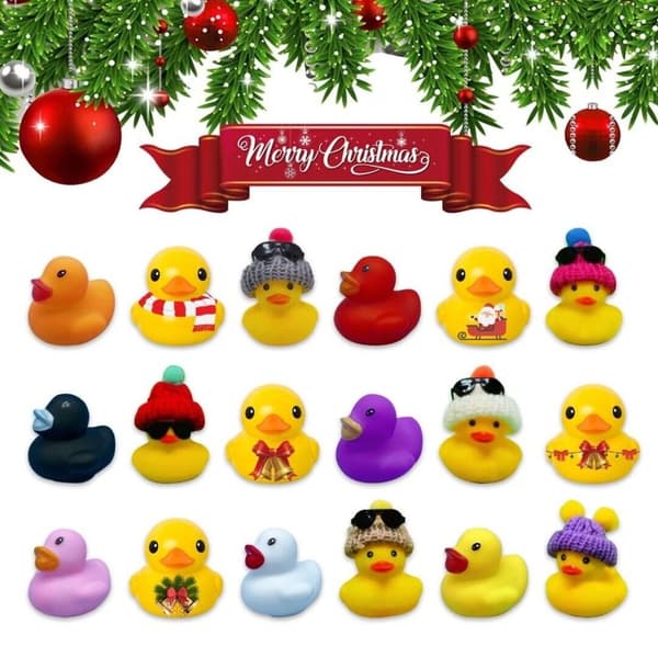 24-pak adventskalender med gummiænder - Perfekt 13_tfrf 13