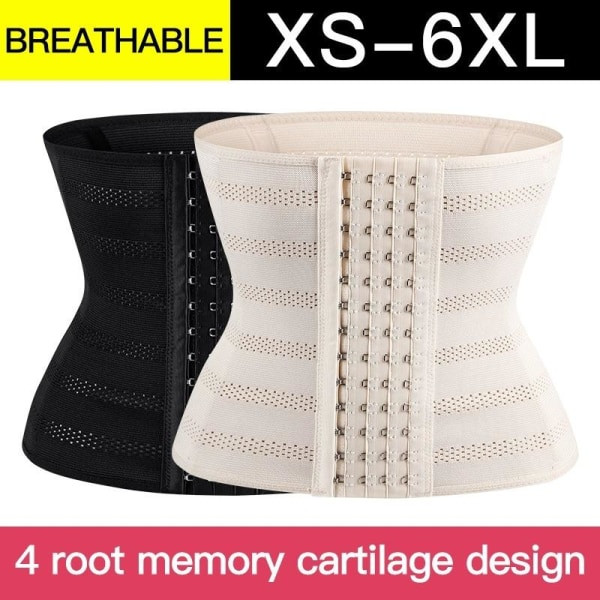 waisttrainer træningskorset korsetter sort 4XL 4XL