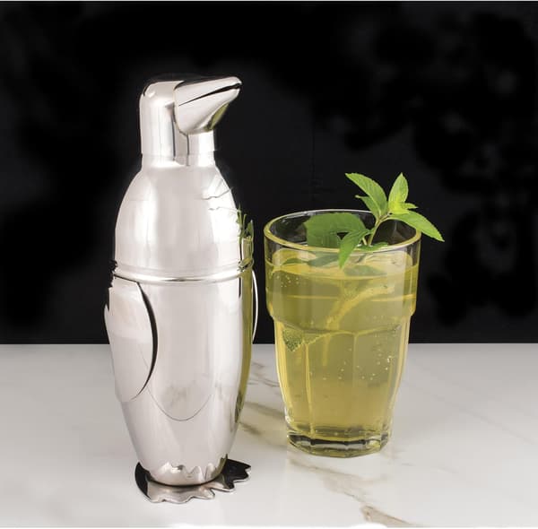 1 stk. Pingvin Cocktail Shaker, Rustfritt Stål, Speilfinish, Rommer 500 ML