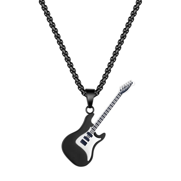 CDQ Creative Personality Herrhalsband Mini Rock Guitar Pendant