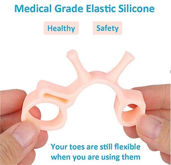 Gel tåskillere, 2 par / 4 stykker, for hallux valgus og hammertær, smertelindring