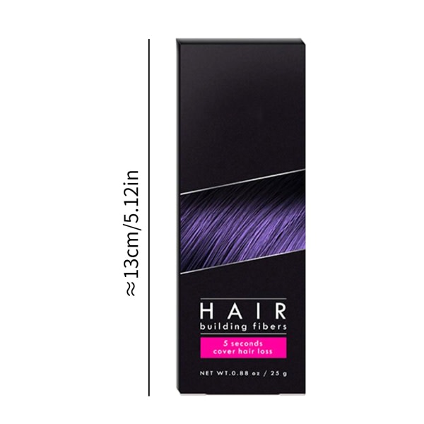 Hårfibrer hår raskt tett hår, vekst fiberpulver 25g svart svart