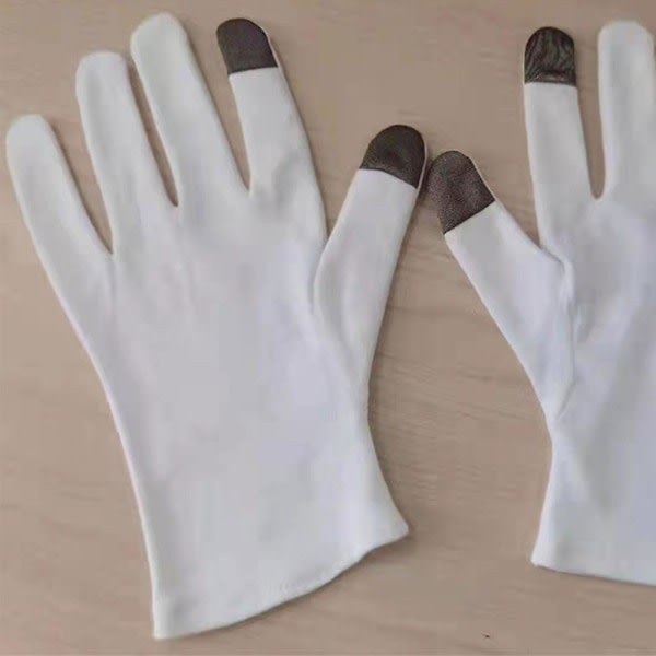 2 par dagliga for sömn Andningsbar pekskärm över natten fuktgivande handskar