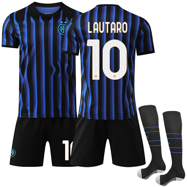 2025-2026 Internazionale Milano Hjemme Børnefodboldtrøje Nr. 10 Lautaro home 20