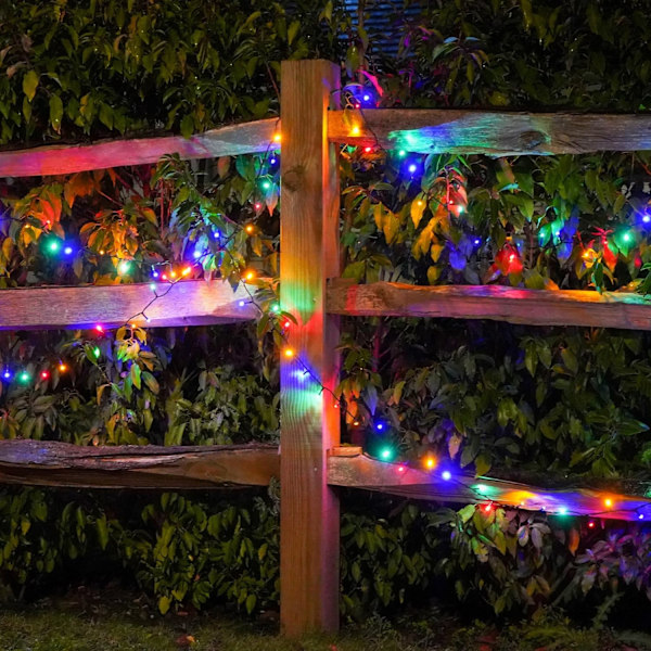 2 kpl aurinkokennovalosarjoja ulkokäyttöön, 200 LED-valoa, erikoispitkät 22 m aurinkokennovalot 8 valaistustilalla, vedenpitävä ulkovalaistuskoriste Ga:lle Multicolor
