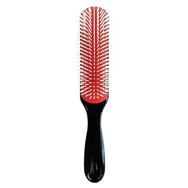 Styling hårborste for lockigt vått eller torrt hår 9-rads klassiske borste for å reda ut, separera, forma og föna