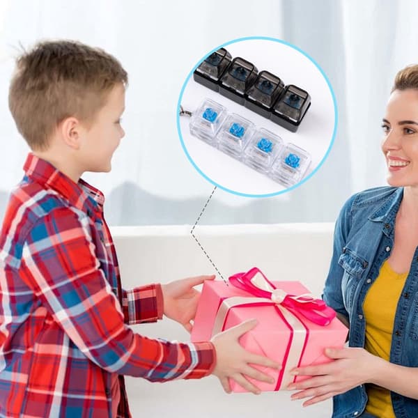 2 osaa - Näppäimistöfidget - Avaimenperälelu - stressinvastainen - Näppäimistöfidget-napsautin - Mini - mekaaninen - avaimenperä