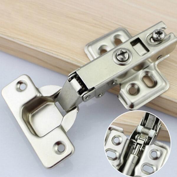 1 x Säkerhetsdörr Hydraulisk gångjärn Soft Close Full Overlay Kök Silver one size