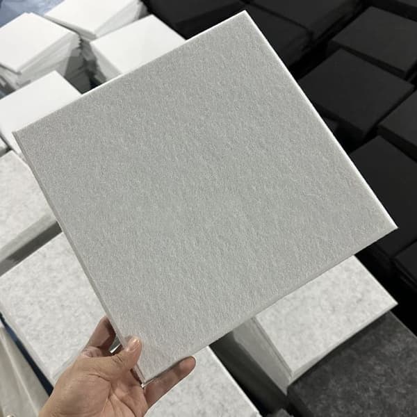 Akustikpanel 12-pak 30x30cm Selvklæbende Lydisolerende Vægpanel Polyester_TF_TF Vit 12 st