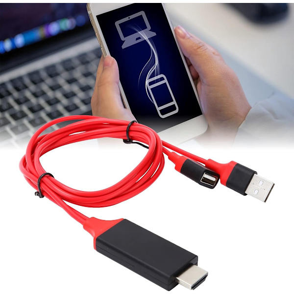USB til HDMI-adapterkabel - Videoadapterkabel - Type-C til HDMI - 1080p - USB-han, syning