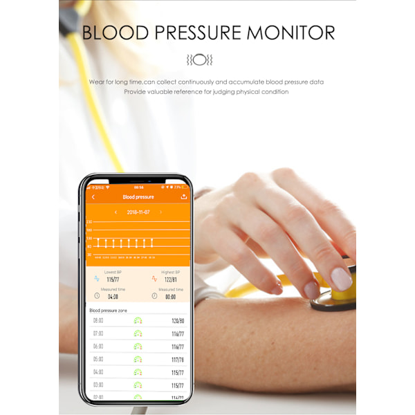 INF Smartklocka Aktivitetsarmband med Pulsmätning, Sömnmonitor, Stegräknare 1.14