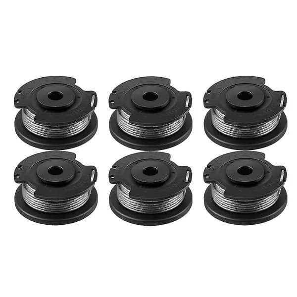 6-pak trimmer spole og line erstatning F016800569 ABS Nylon til Bosch EasyGrassCut 23 26 18 Serie Sort
