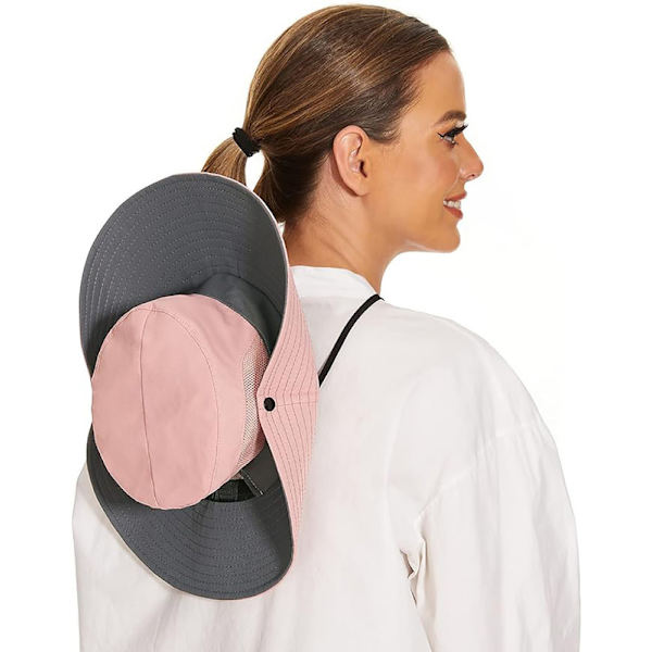 Solhat mr dam UV-beskyttelse 1 sommerhue fiskehat fiskehat boonie fiskehat pink