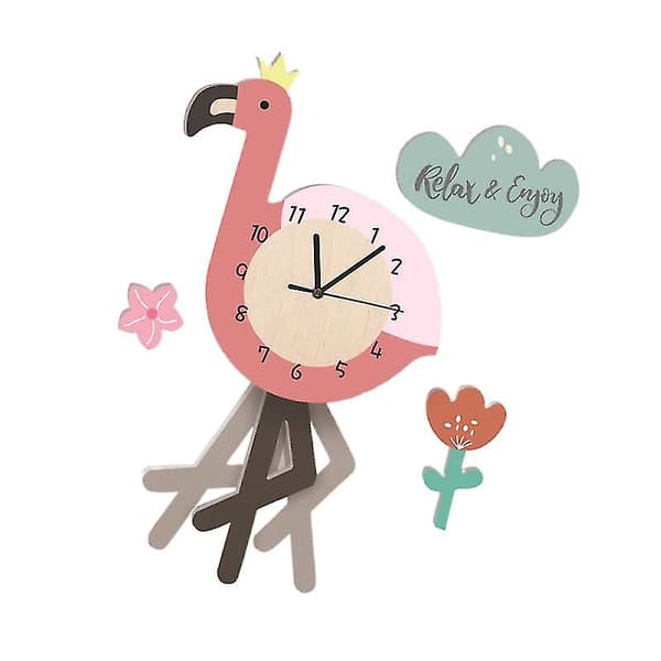 1 stk Flamingo Pendelklokke