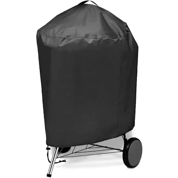 Grillovertræk 420D Oxford Vandtæt UV-resistent Vindtæt til Udendørs Kuglegrill Sort 71 x 68 cm
