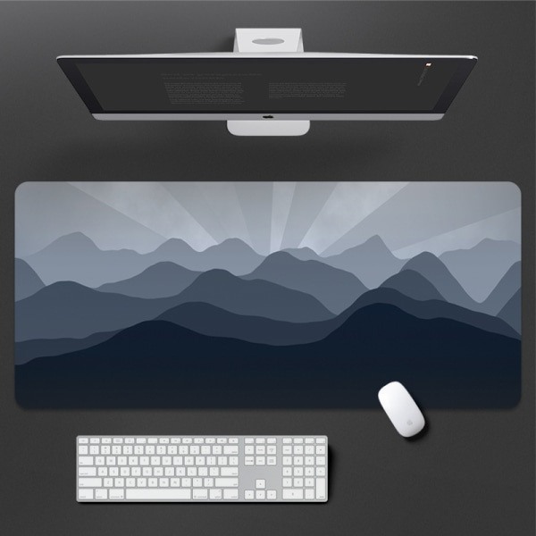 Överdimensionerad musmatta med tecknad natur Laptop Locked Edge Soft Pad Deep Mountain 800*300*2mm