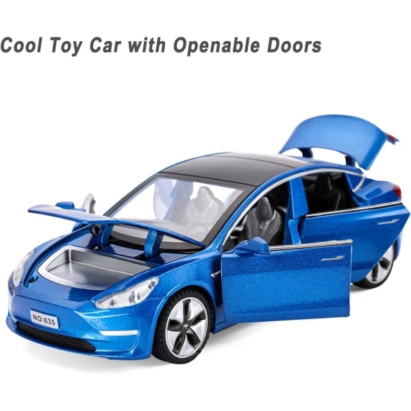 Toy Car Model 3 Diecast Metal Model Cars Pull Back-bil för pojkar och flickor i åldern 3-12 år