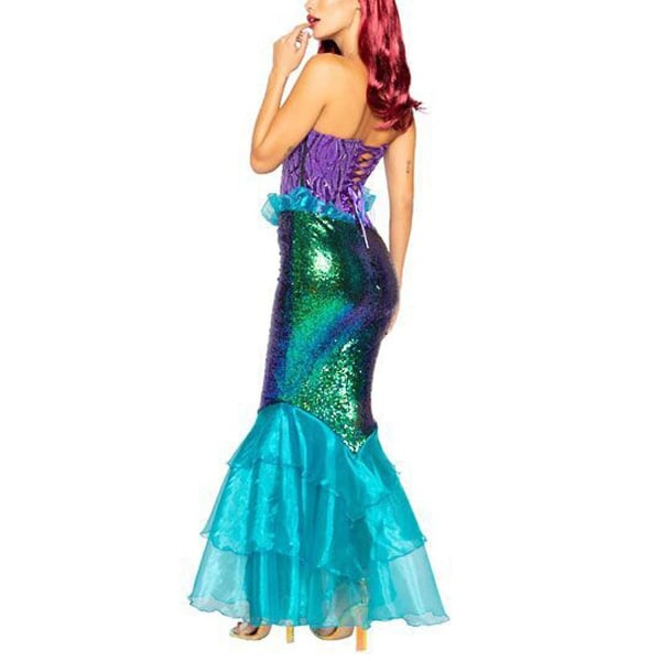 Anime Sexig Havfrue Ariel Prinsesse Kostumer Voksne Kvinder Halloween Havfrue Maskerade Uniformer Kjole U SQBB