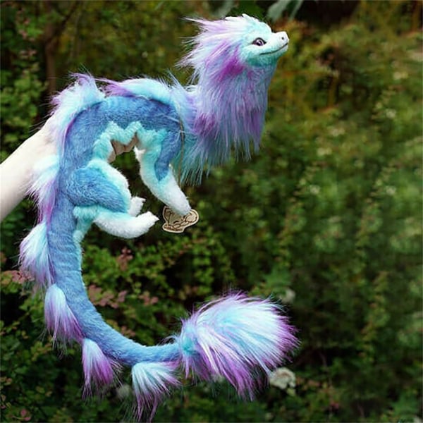 50cm Blue Sisu Dragon Plyschleksak Raya og den siste drakleksaken szq