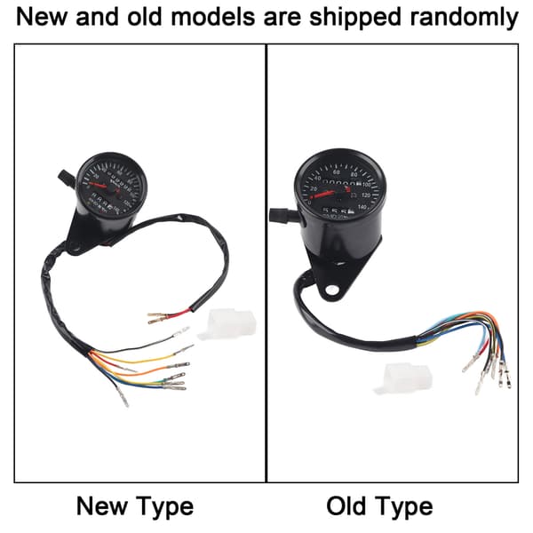 LED-baggrundsbelysning 12 V motorcykel dobbelt triptæller speedometer målersæt Cafe Racer