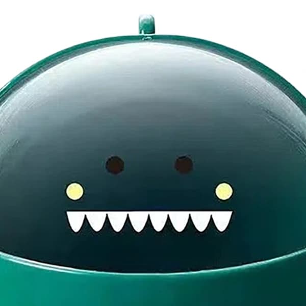 Desktop Trash Can Plastic with Lid Mini Small Cute Shaped for Dining Table Desk Home Office Easy Storage S Green 0.1 0.1