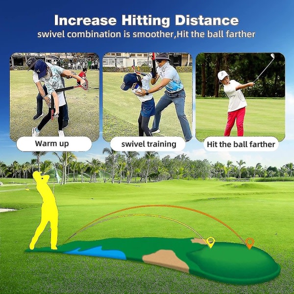 Golfsving träningshjälp, opshållningskorrigering forbedret gest
