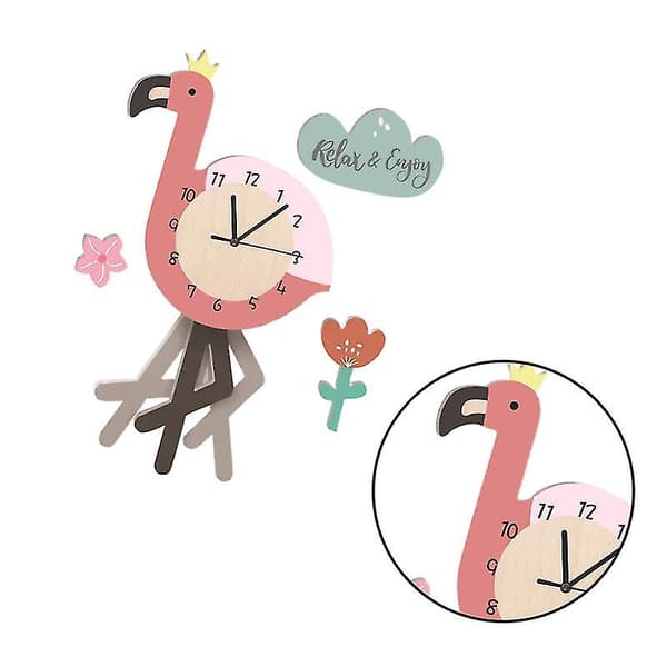 1 stk Flamingo Pendelklokke