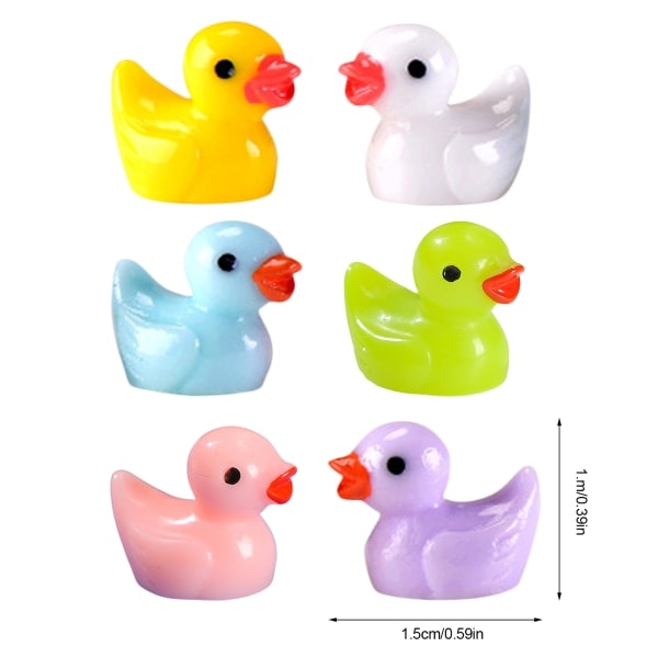 100 stk Tiny Ducks Set Dekorasjon Realistisk Form Holdbar Harts Sjarmerende ender for jul Bursdagsfest Barnets dag 100pcs