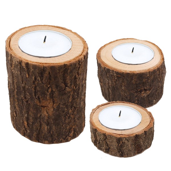 CDQ Värmeljusstakar, personlig votiv varmeljushållare i trä for bröllopsdel ​​til bord, Halloween |Julfest |Alla hjertens dag |