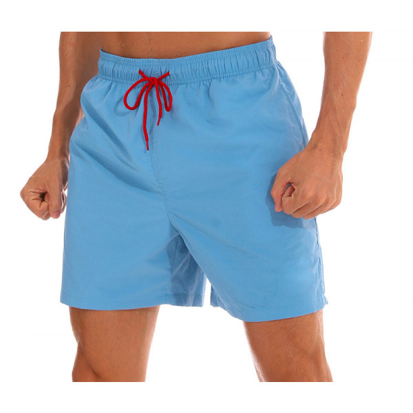 Wekity badbyxor för män Quick Dry strandshorts med blixtlåsfickor och mesh (YKC14) zdq