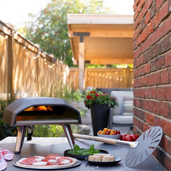 Pizzaspade - Pizzaskal - Pizzaspade i metall - Pizzaspade i aluminium med træhåndtag (120 cm lang) - Pizzaspade til pizzasten - Pizzaskal