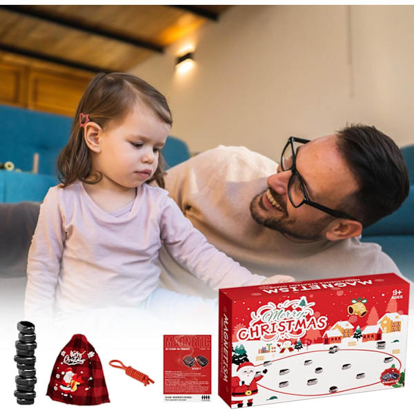 Magneettinen Shakkipelit Jouluksi, Magneettiset Kiviset Lautapeli, Kasvattava Shakkipelit Damipelit, Damipelit Perheen Kokoontumisille ja Matkoille B