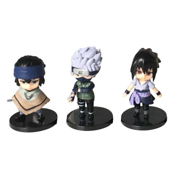 12 kpl/setti Naruto Anime Shippuden Hinata Sasuke Itachi Kakashi Gaara Jiraiya Sakura Q-versio PVC-hahmot lelut nukke lapsille