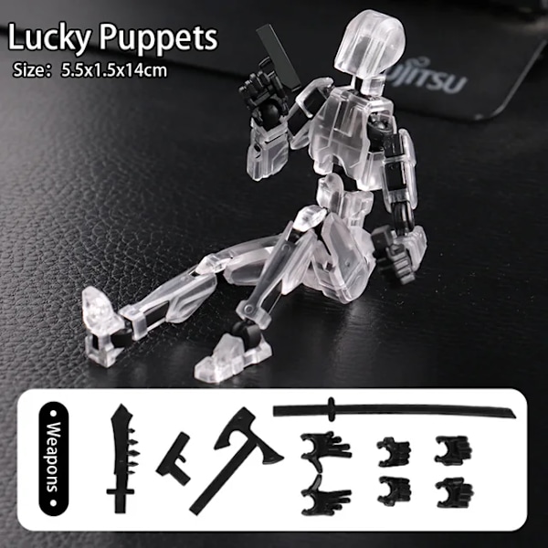 Titan 13 Actionfigur T13 Modellfigurer 3D-utskrivna Multi-ledade Rörliga Lucky 13 Actionfigur Nova 13 Actionfigur Dummy Clear 14cm