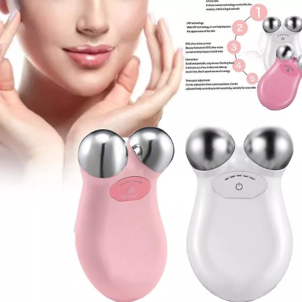 Ems Microcurrent Face Skin Stramning Lifting Device Facial Beauty Machine Pink