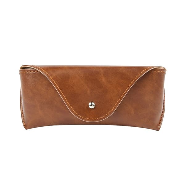 Eyeglass Case - Eyeglass Pouch - Eyeglass Protector - Soft Case - Scratch Resistant - Portable - PU - Brown