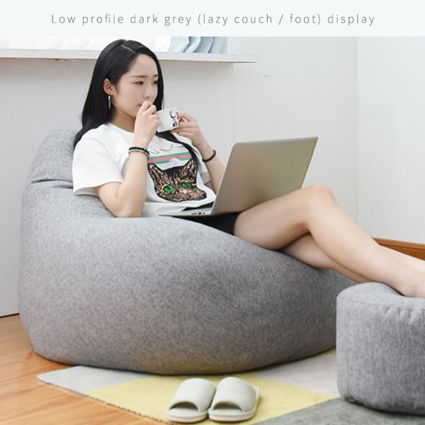Inomhus/Utomhus Vuxen Beanbag-spelstol Extra Stor Beanbag-överdrag Rosa L