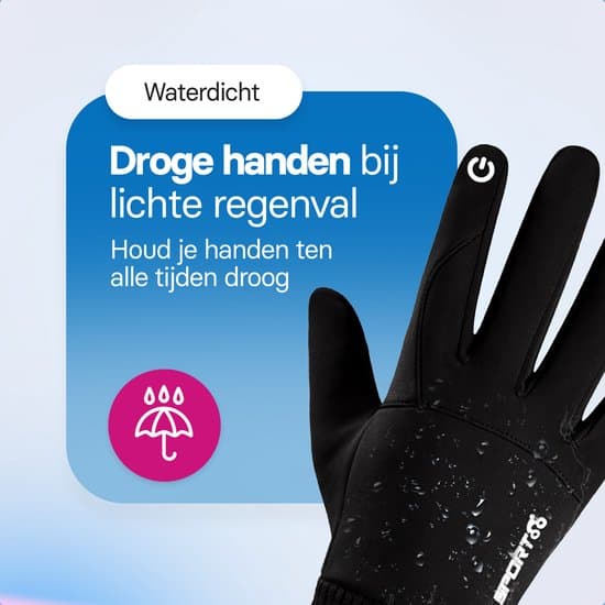Roegaarden Vinterhandsker til mænd og kvinder, Touchscreen Termiske Løbehandsker til Cykling, Vandring, Jogging og Daglig Pendling, Sort, L/XL