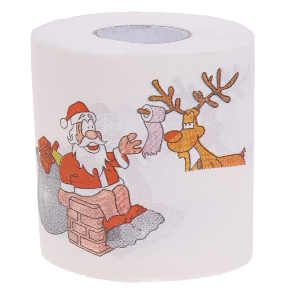 3 stk. Julbordsservietter Hemtomtebadkar Toalettpapir P Hvid ONESIZE