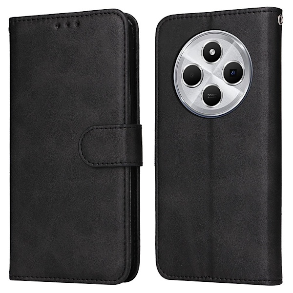 SKALO Xiaomi Redmi 14C PU-Lær Lommebokdeksel - Flere farger Black Svart