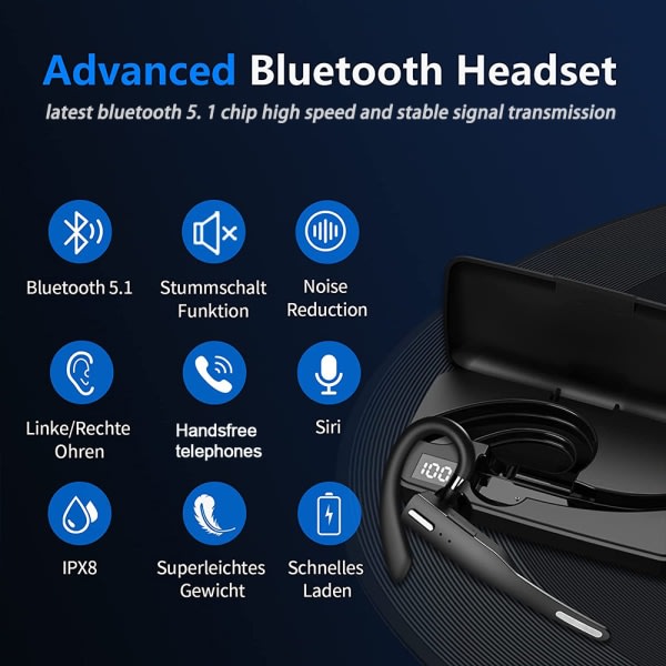 Langattomat Bluetooth-kuulokkeet mikrofonilla handsfree-kuulokkeet zdq