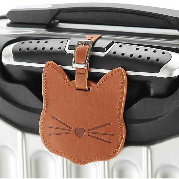 2 kpl Resa Söt Katt Bagage Tag, Resväska Tag szq