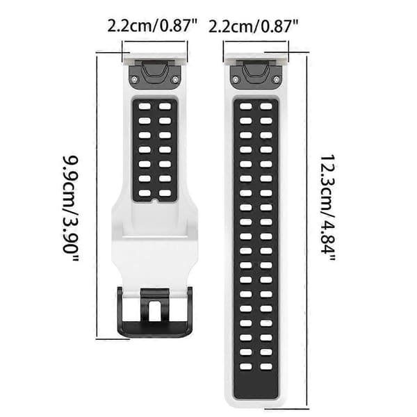 Silikone Urrem 22mm Quick Release Gummi Urrem til Mænd Kvinder_tfrf